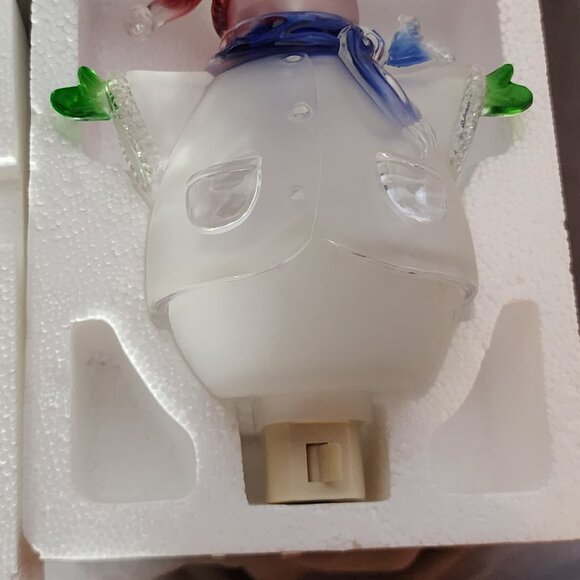 Heritage Mint Ltd Snowman Holiday Ice Sculpture 6.5" Acrylic 7W 120V Night Light - Picture 15 of 16